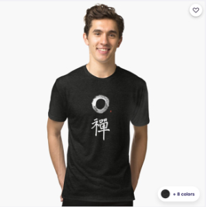  Enso T-shirt With Zen Diamond Sutra Calligraphy
